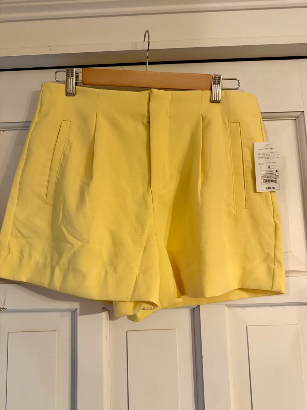 a new day Bright Yellow High-Rise Tailored Shorts